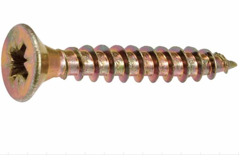 Medsraigčiai, geltonai cinkuoti PZ, 4,5 x 16 mm, 50 vnt.-0
