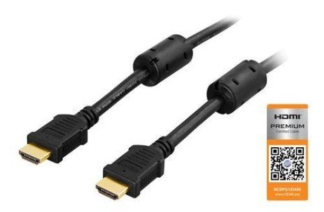 HDMI kabelis DELTACO HDMI 2.0, 19pin ha-ha, 4K UltraHD of 60Hz, 2m, juodos sp., HDMI-1020