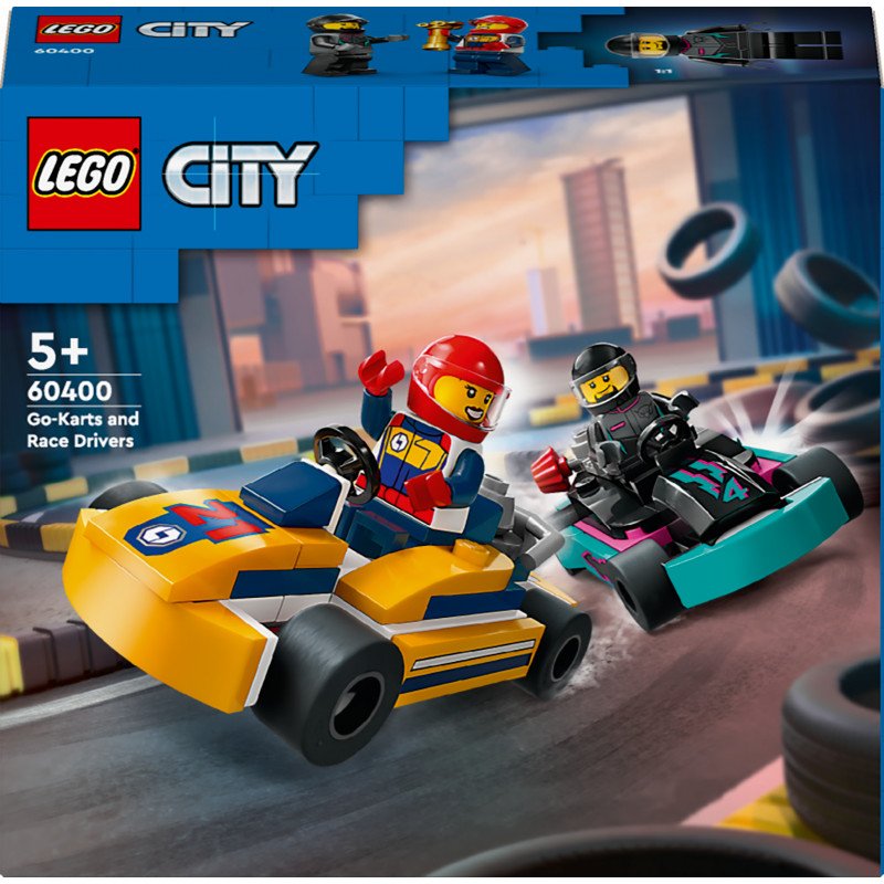 Konstruktorius LEGO City Great Vehicles Go-Karts and Race Drivers 60400