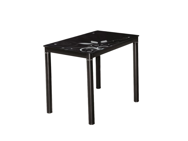 Valgomojo stalas DAMAR, 100 x 60 cm, juodas - 1