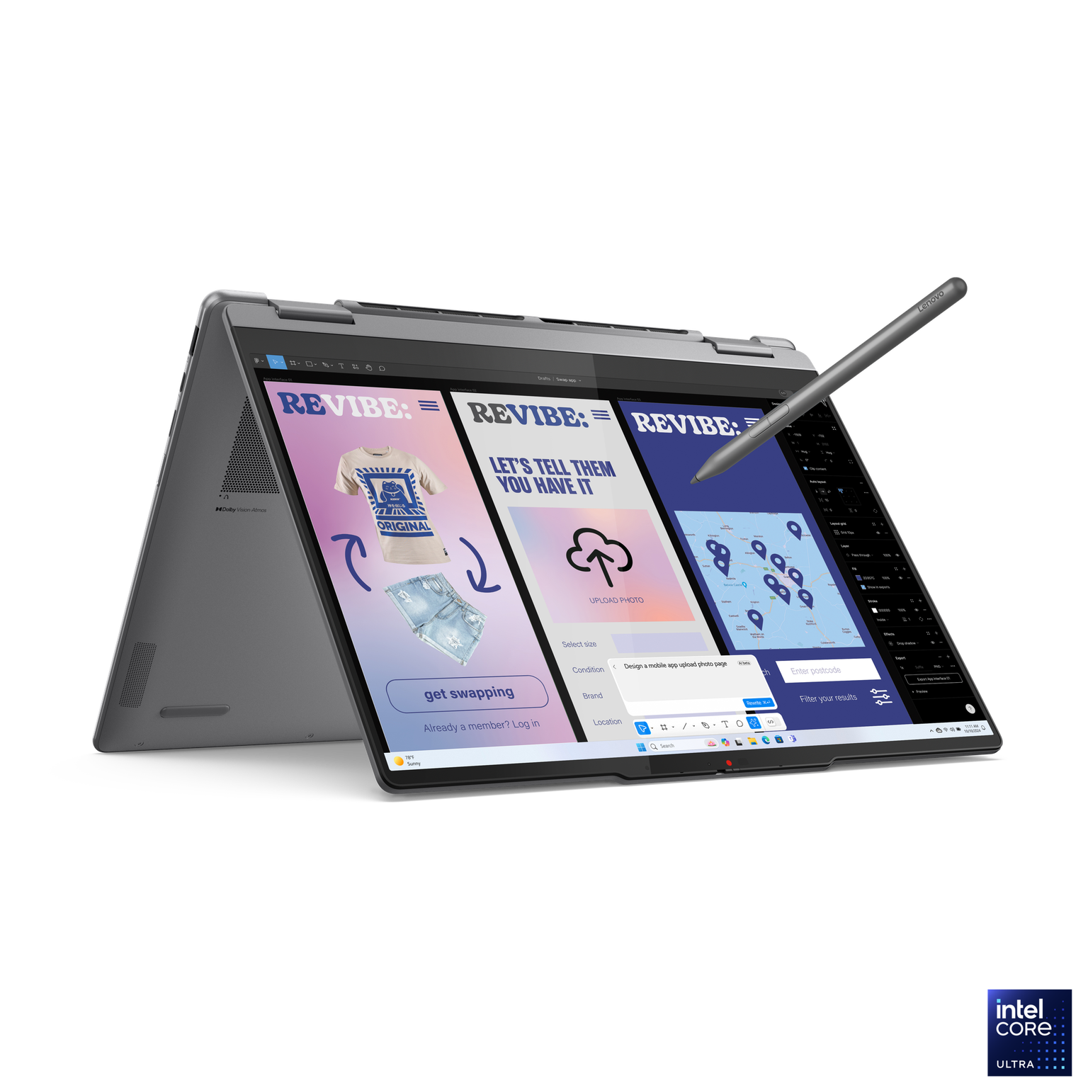 Nešiojamas kompiuteris Lenovo Yoga 7 83JQ0003NT, Intel® Core™ Ultra 5 226V, 16 GB, 512 GB, 14 ", Intel Arc Graphics, pilka, anglų (us) - 4