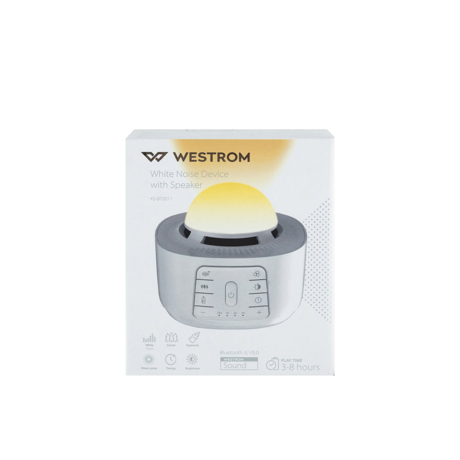 Garso kolonėlė WESTROM KS-BT0011, baltos spalvos-1