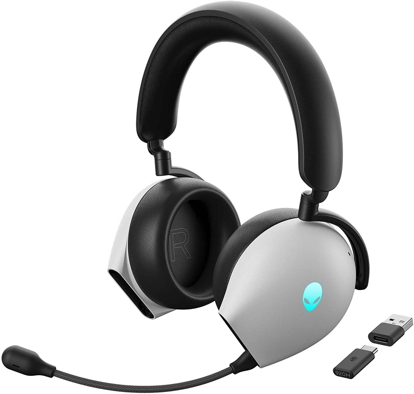 Belaidės žaidimų ausinės Dell AW920H 545-BBDR, baltos-0