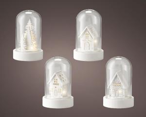 Elektrinė LED dekoracija HOUSE INSIDE GLASS, elementai 1 x CR2032 įeina, 4 dizainų, 5,5 x 5,5 x h9cm - 2