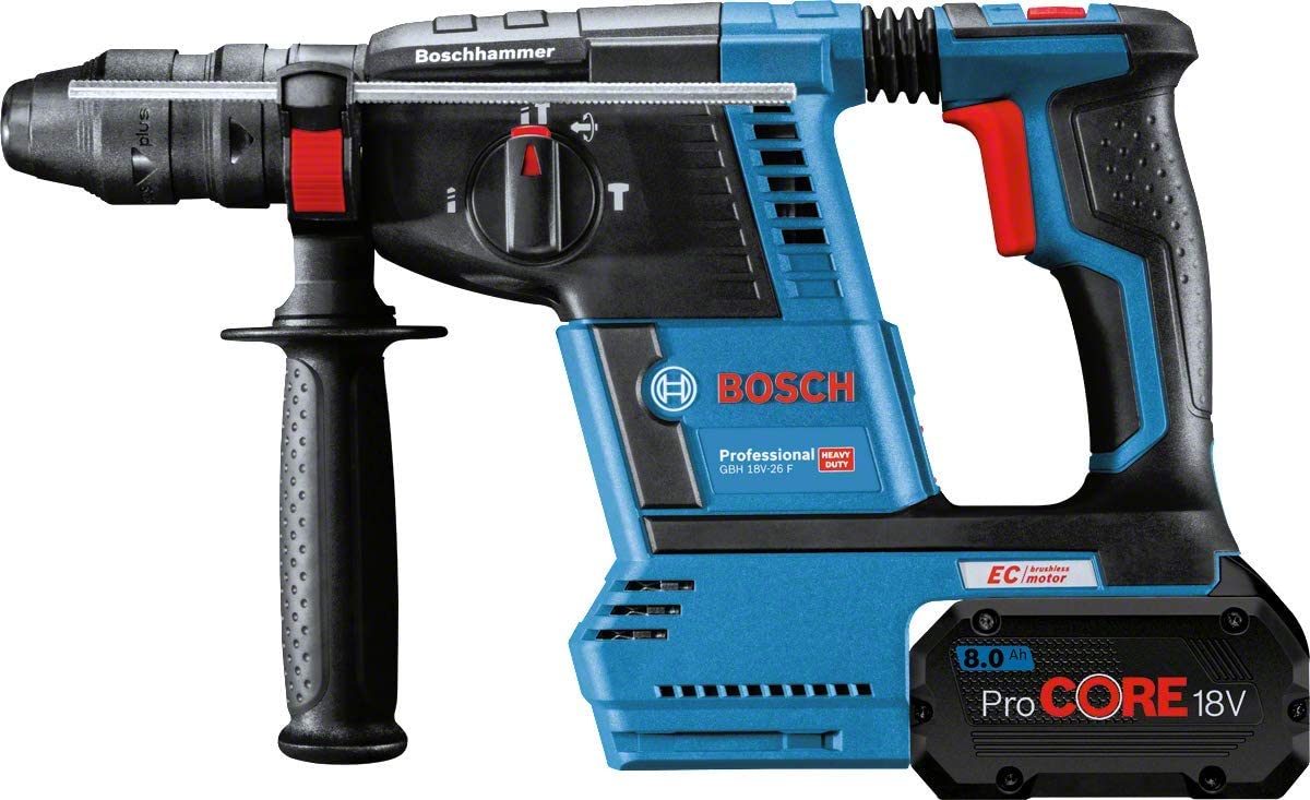 Akumuliatorinis perforatorius BOSCH PRO GBH 18V-26 F, 18 V (2x5.5Ah, L-BOXX, dulkių rink.) - 3