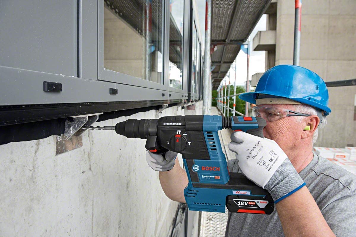 Akumuliatorinis perforatorius BOSCH PRO GBH 18V-26 F, 18 V (2x5.5Ah, L-BOXX, dulkių rink.) - 4