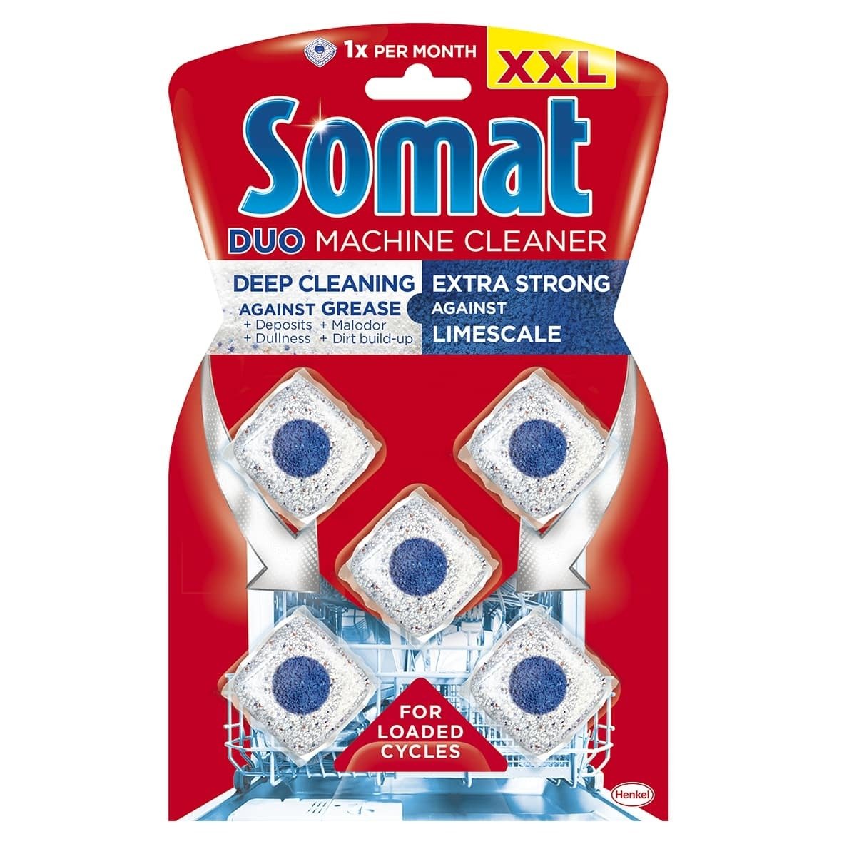 Indaplovių priežiūros priemonė SOMAT Duo Machine Cleaner, 5 x 20 g