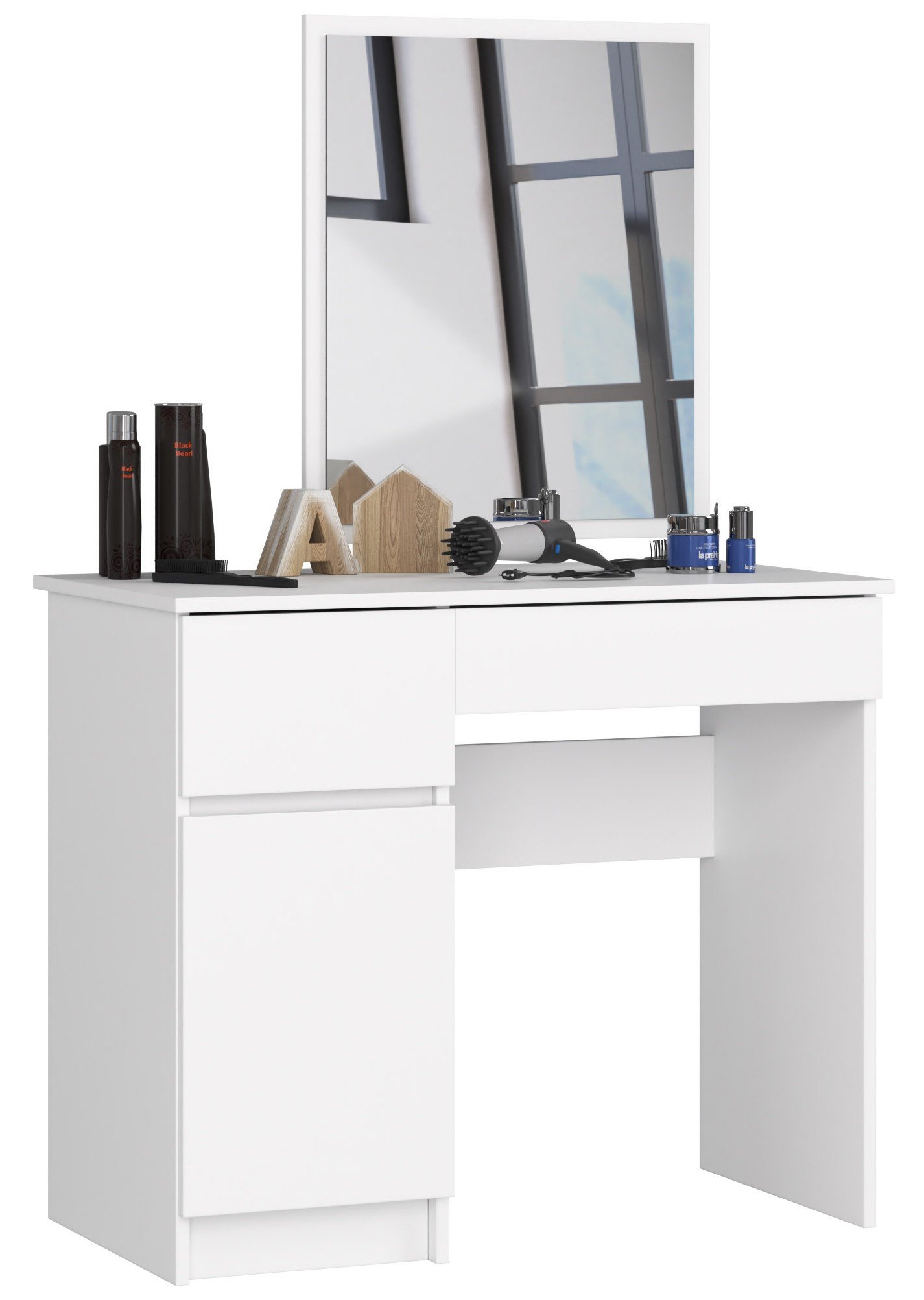 Kosmetinis staliukas su veidrodžiu P-2/SL 500x600, balta