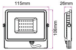 LED prožektorius V-TAC SAMSUNG, 10 W, 4000 K, 800 lm, IP65, juodos sp. - 2