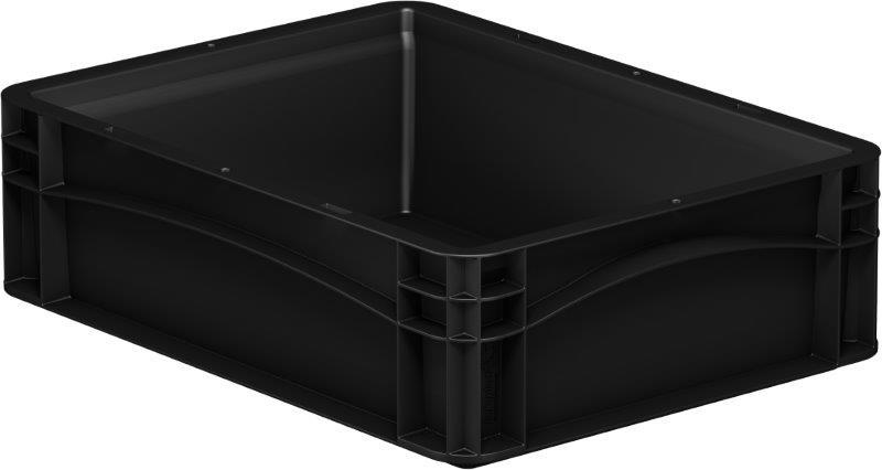 Daiktų laikymo dėžė Eurobox system 40x30xh12 cm, juoda, 11,4 l-0