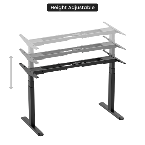 Reguliuojamo aukščio stalas Up Up Thor M, 120x75 cm, juoda - 7