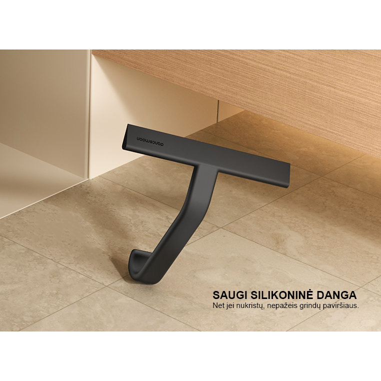 Silikoninis dušo valytuvas DANCEMOON 25 cm, juodas - 8