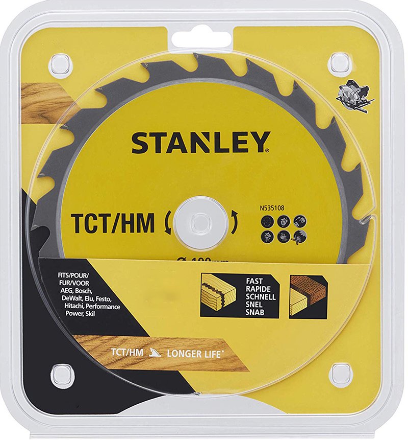 Medžio pjovimo diskas STANLEY, 160 x 16 mm, 40 dantų, TCT/HM