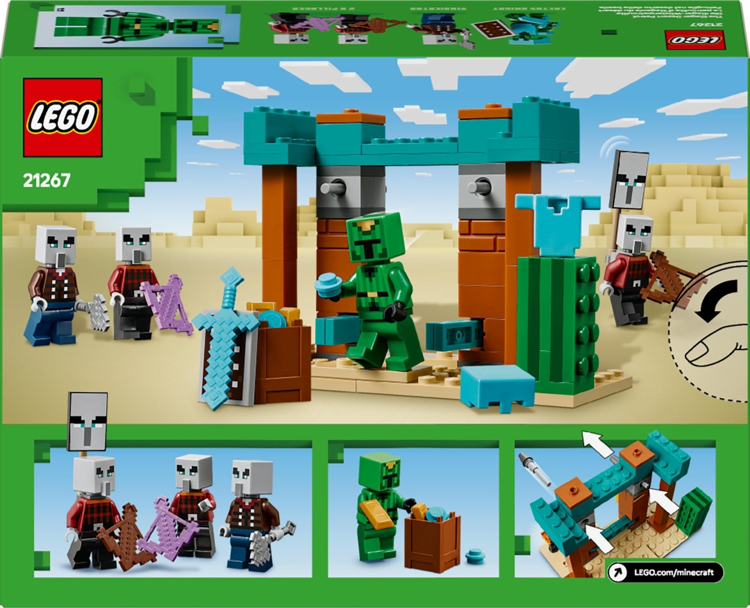 Konstruktorius LEGO® Minecraft The Illager Desert Patrol, 21267 - 8