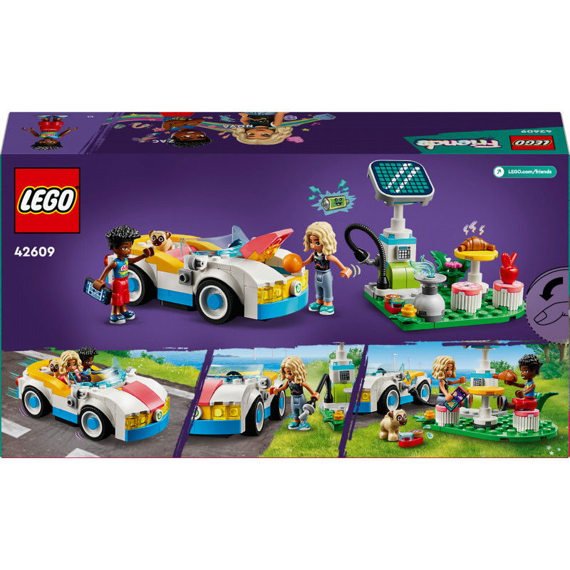 Konstruktorius LEGO Friends Electric Car and Charger-1