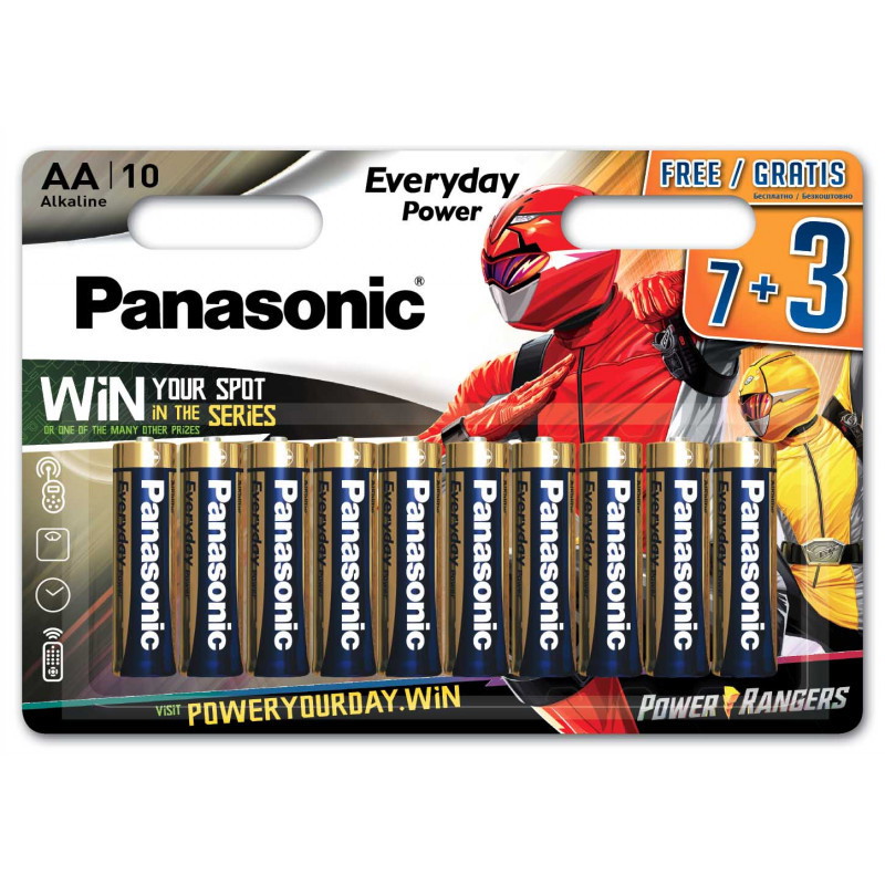Elementai PANASONIC EVERYDAY POWER, LR6EPS/10BW, AA, 7 + 3 vnt.-0