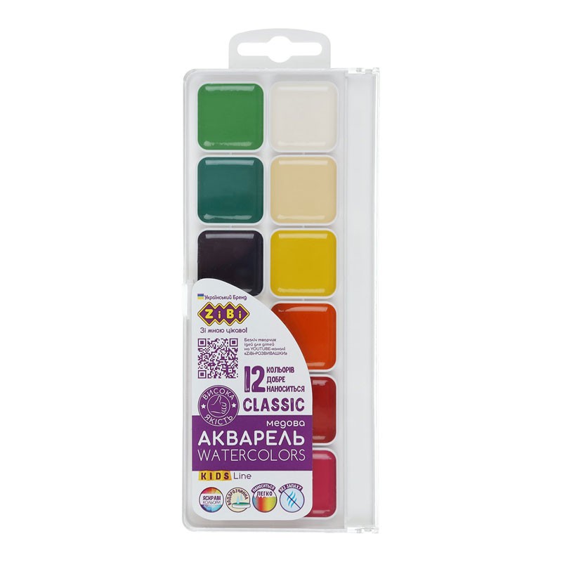 Akvarėlė ZIBI  CLASSIC KIDS Line 12 sp.-0