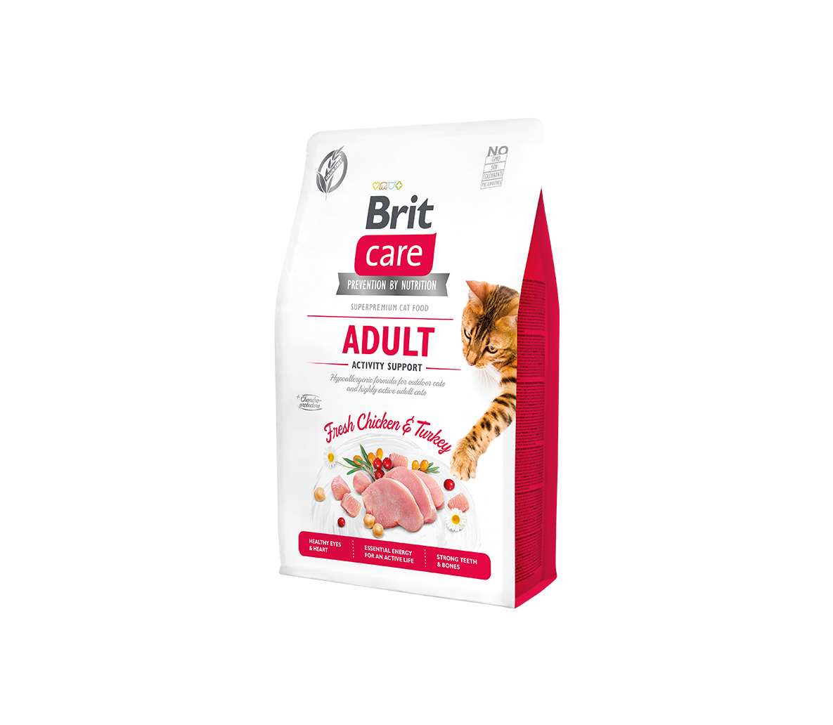Sausas ėdalas katėms Brit Care Cat GF Adult Activity Support, 7 kg