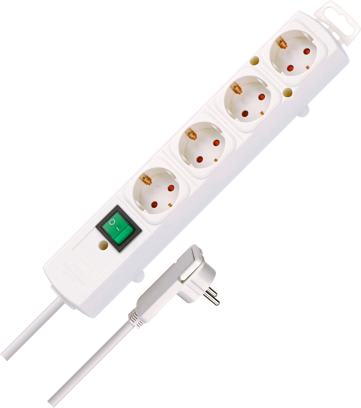 Ilgiklis BRENNENSTUHL Comfort-Line Plus, 4 lizdai, 2 m, + J plokš. kišt., 3G1,5, baltas-0