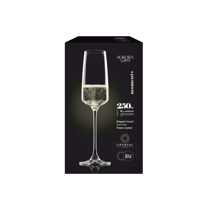 Šampano taurės AURORA MOMENTS, 250 ml, 4 vnt-0