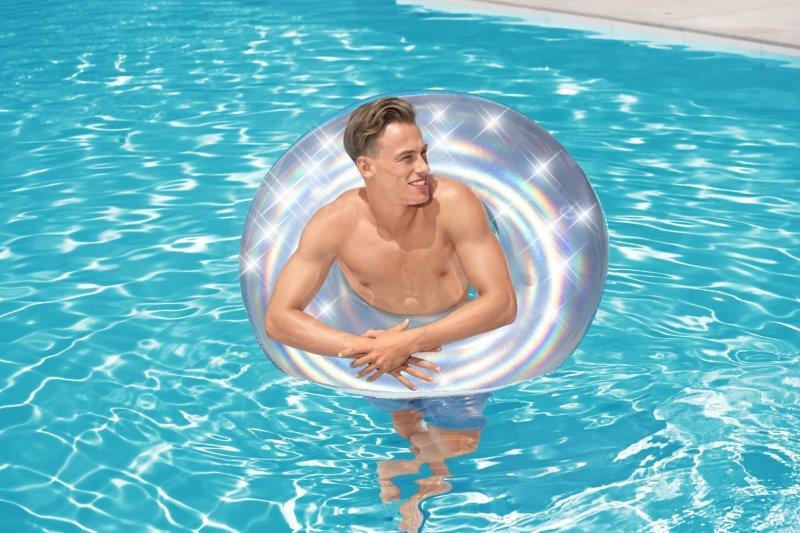 Pripučiamas plaukiojimo ratas IRIDESCENT SWIM RING Φ42"/Φ1.07m, įvairių spalvų - 3
