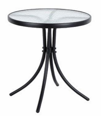 Lauko stalas Trapani, ø60x70 cm, juodas-0