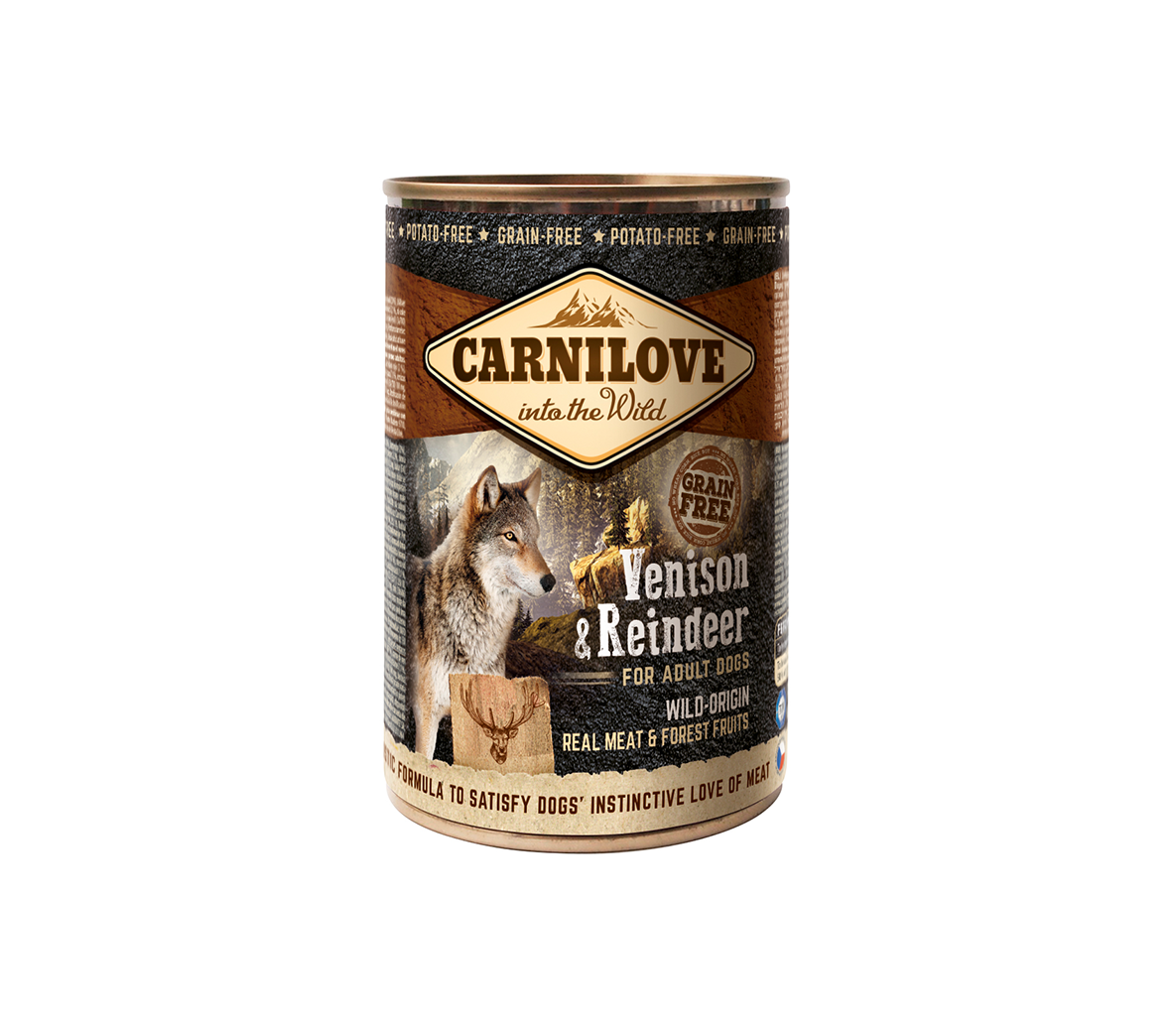 Konservuotas ėdalas šunims Carnilove Wild Meat Venison&Reindeer, 400 g