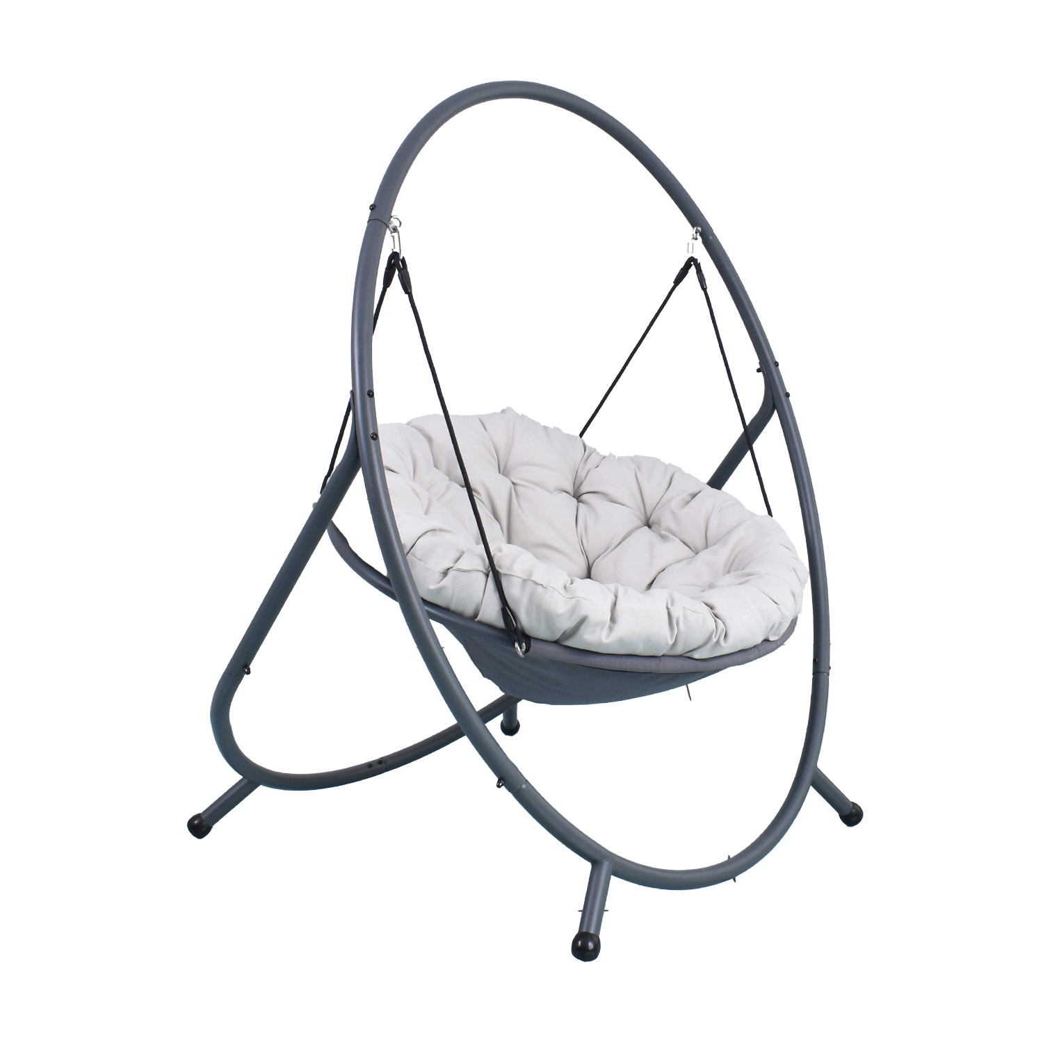 Pakabinamas krėslas WANDA, 138x120xH167 cm, pilkas-0