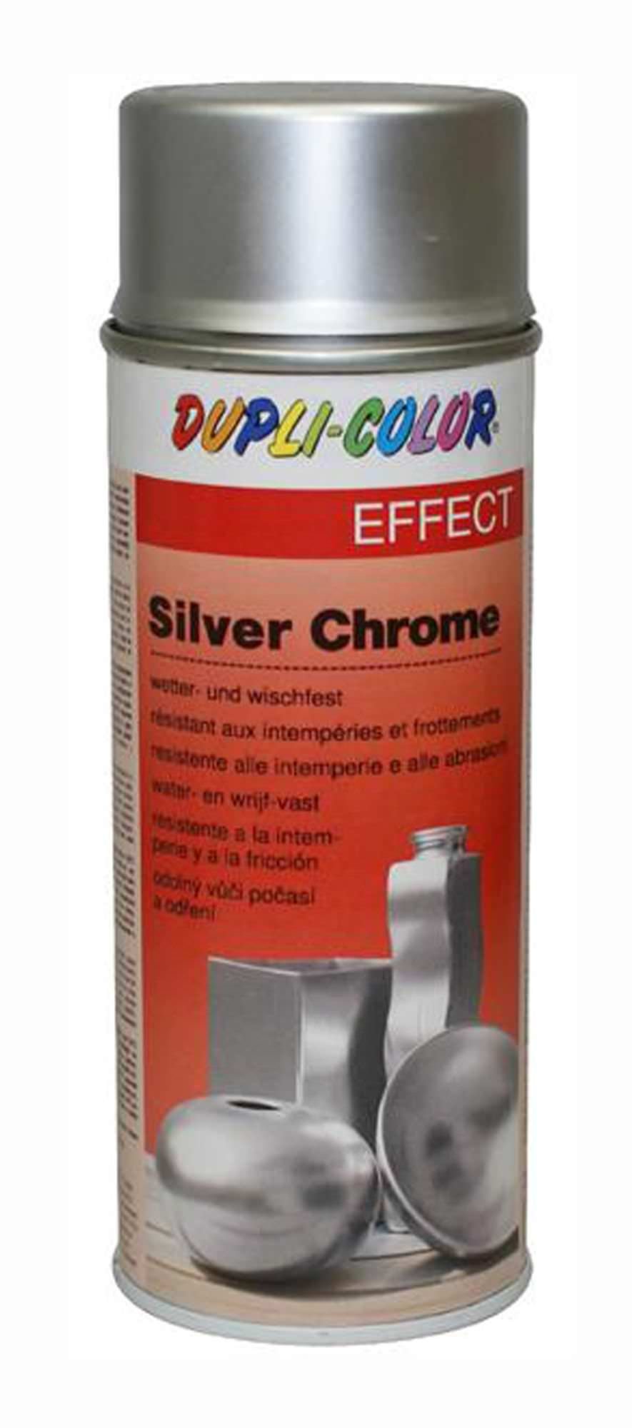 Purškiami dažai atsparūs aukštai temperatūrai DUPLI-COLOR 150°C, sidabrinio chromo efekto sp.,400 ml