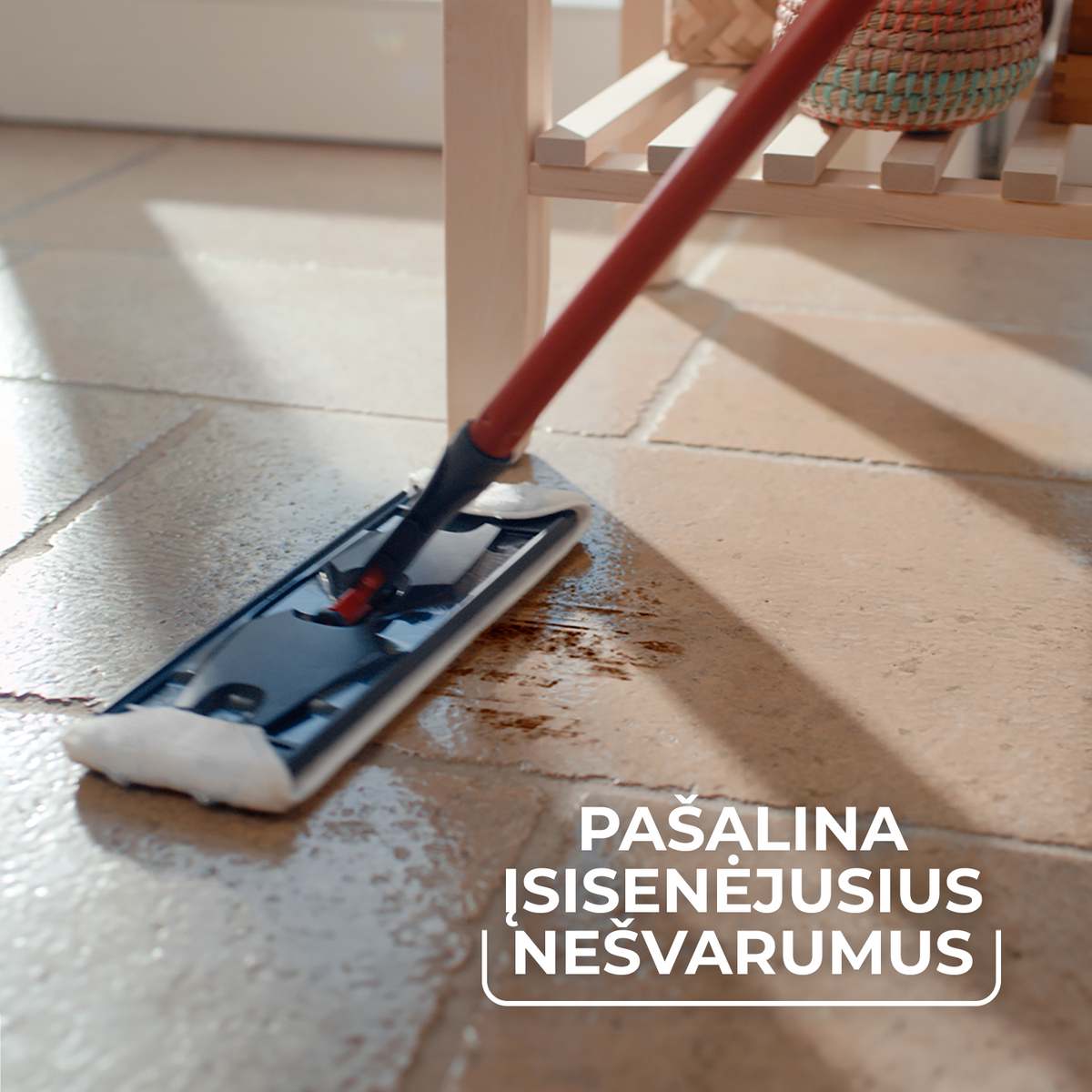 Valymo rinkinys: grindų šepetys ir kibiras VILEDA H2PRO - 3