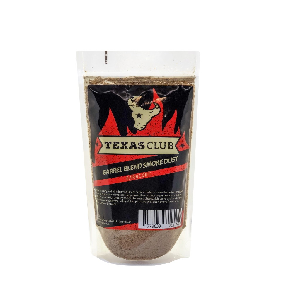 Ąžuolinių viskio ir vyno statinių dulkės šaltam rūkymui TEXAS CLUB, 500 g-0