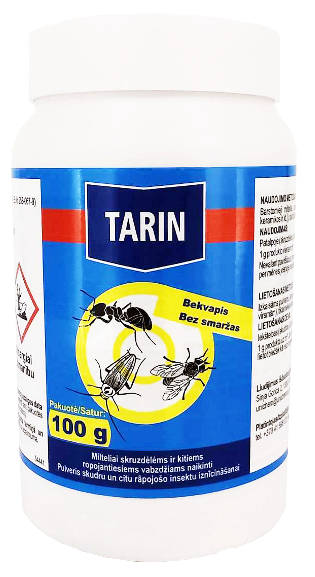 Skruzdėlių ir kitų ropojančių vabzdžių milteliai TARIN, 100 g-0