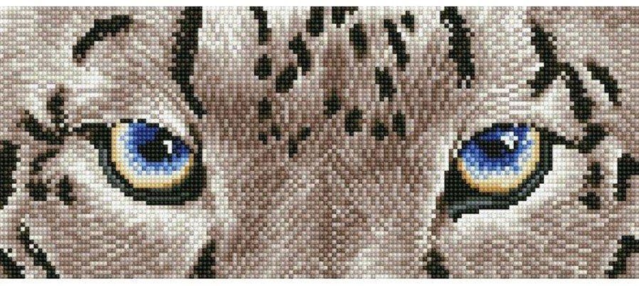 Deimantinė mozaika SNOW LEOPARD SPY 42x18 cm