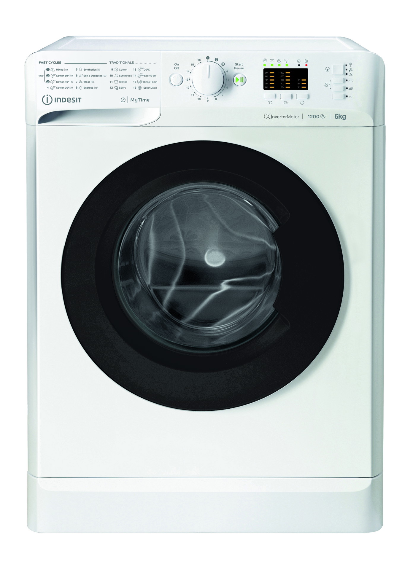 Skalbimo mašina INDESIT MTWSA 61294 WK EE, 6 kg-0