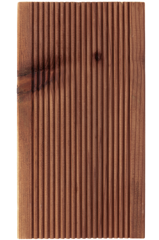 Terasinė lenta, impregnuota, rudos sp., rifliuota, pušis, AB rūšis, 3000 x 120 x 28 mm, 0,36 m2-0