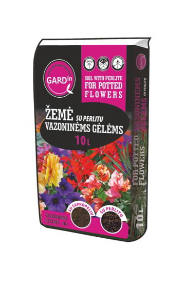 Vazoninių gėlių žemė su perlitu GARDIN, 10 l-0