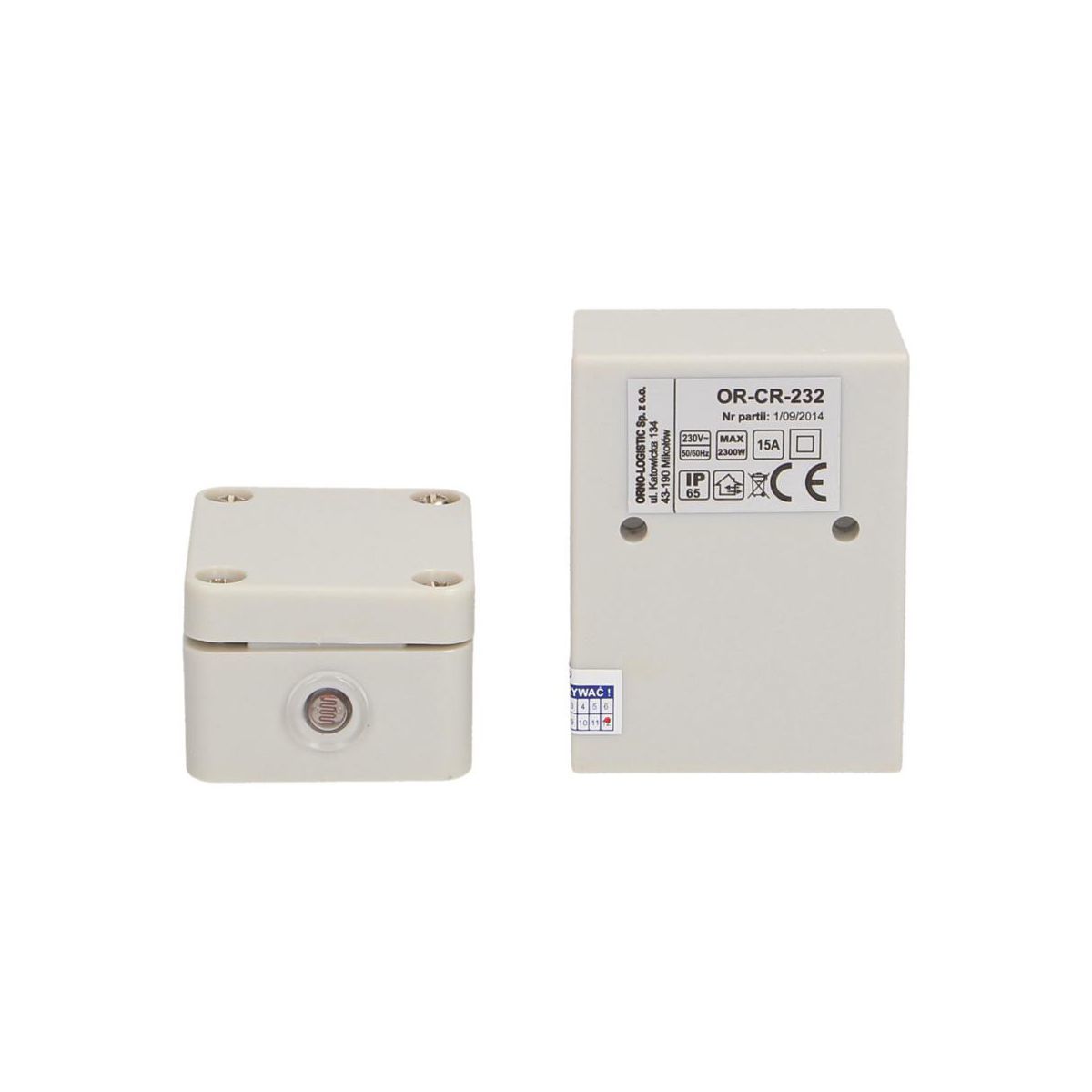 Fotorelė ORNO, 2300 W, IP65 jutiklis, dėžutė, OR-CR-232 - 3