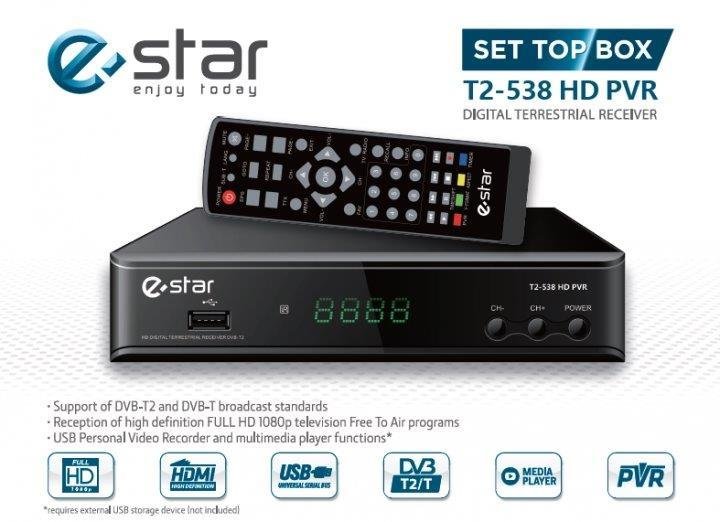 Skaitmeninis imtuvas eSTAR DVBT2 538 HD - 2