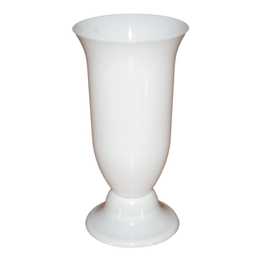 Plastikinė vaza, pastatoma, baltos sp., 19,5x37,5 cm-0