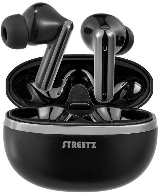 Belaidės ausinės STREETZ T235-BLK, juodos sp.-0