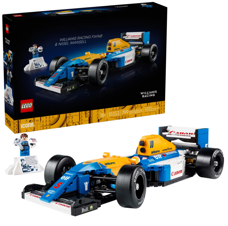 Konstruktorius LEGO ICONS Williams Racing FW14B & Nigel Mansell - 1