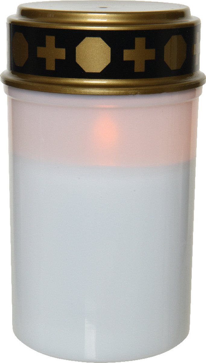 Elektrinė LED dekoracija LUMINEO Candle, baltos sp., elementai 2xC(neįeina), 7,5x12,5cm-0