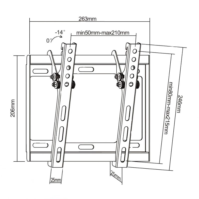 TV laikiklis CABLETECH UCH0153, 23-42"-1