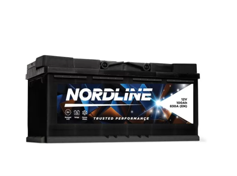 Akumuliatorius NORDLINE,100 Ah, 12 V, 830 A, 354 x 175 x190 mm-0