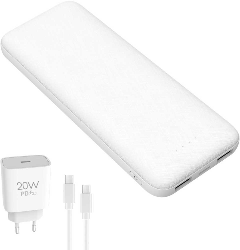 Išorinė baterija PLATINET 10000mAh PMPB10W705, baltos sp.-0