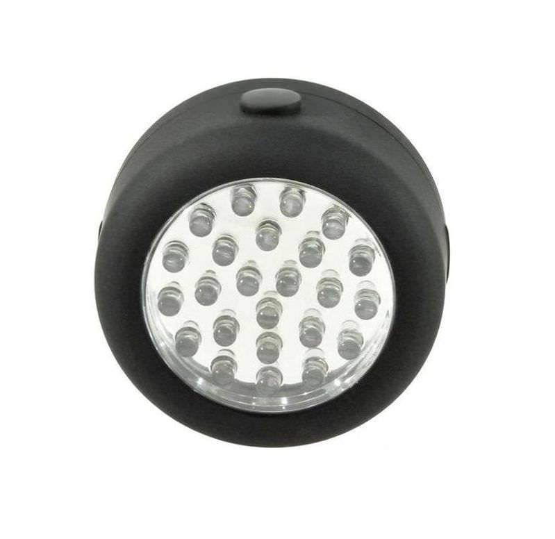 Žibintuvėlis su magnetu ir kabliuku, 24 LED, 3AAA, GY-024C, juodos sp.-0