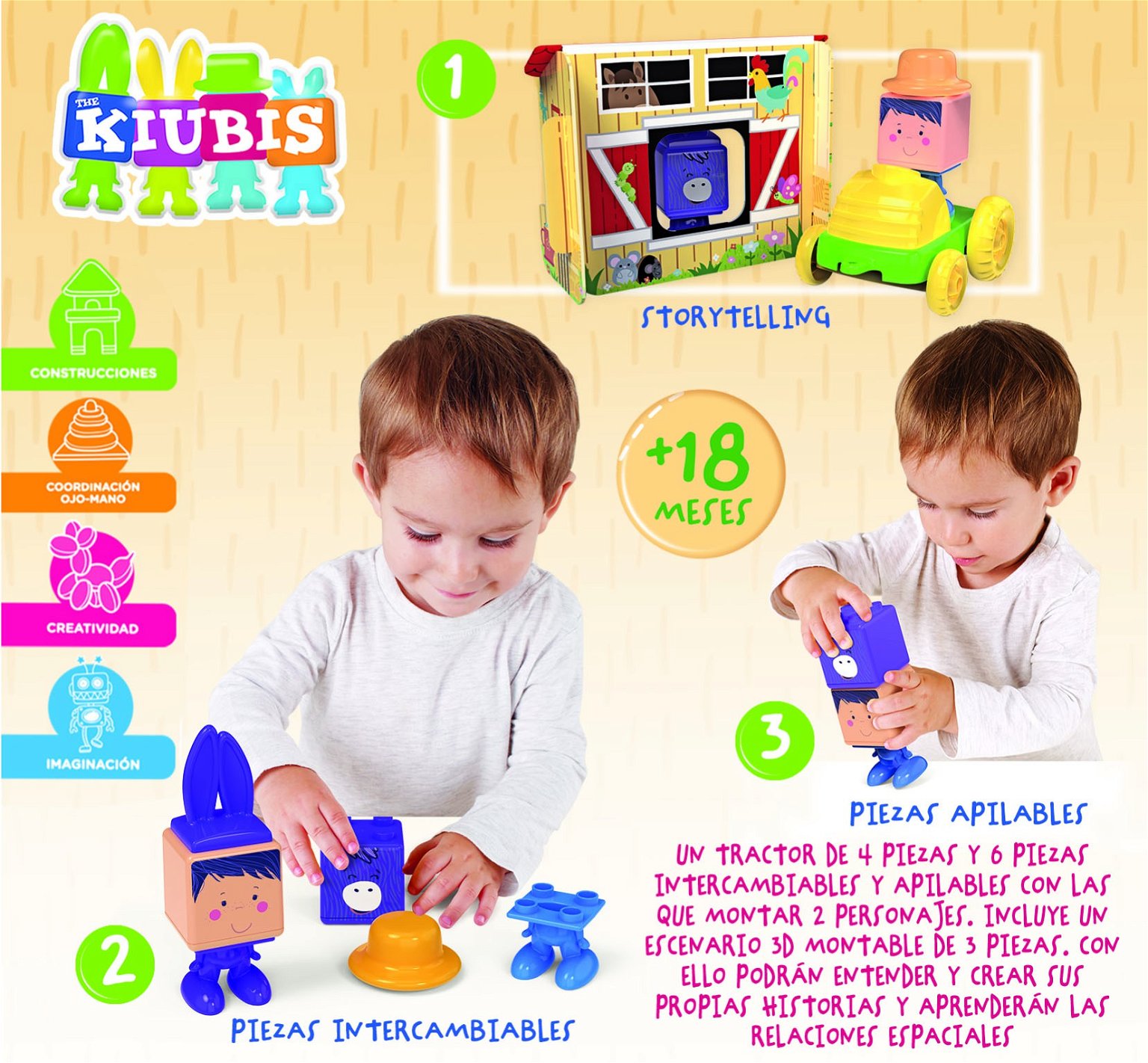 Kūdikių žaidimai 3D THE KUBIS, THE BURRITO STABLE, 2-4 metų - 3