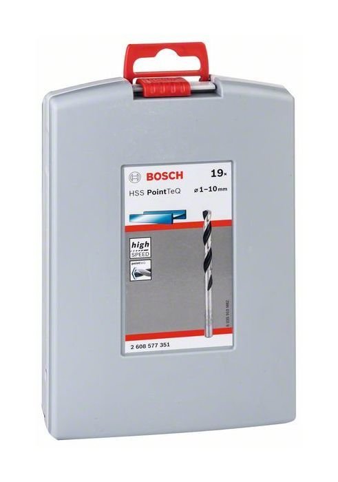 Metalo grąžtų rinkinys BOSCH PointTeQ, 1-10 mm, HSS, ProBox, 19 vnt.