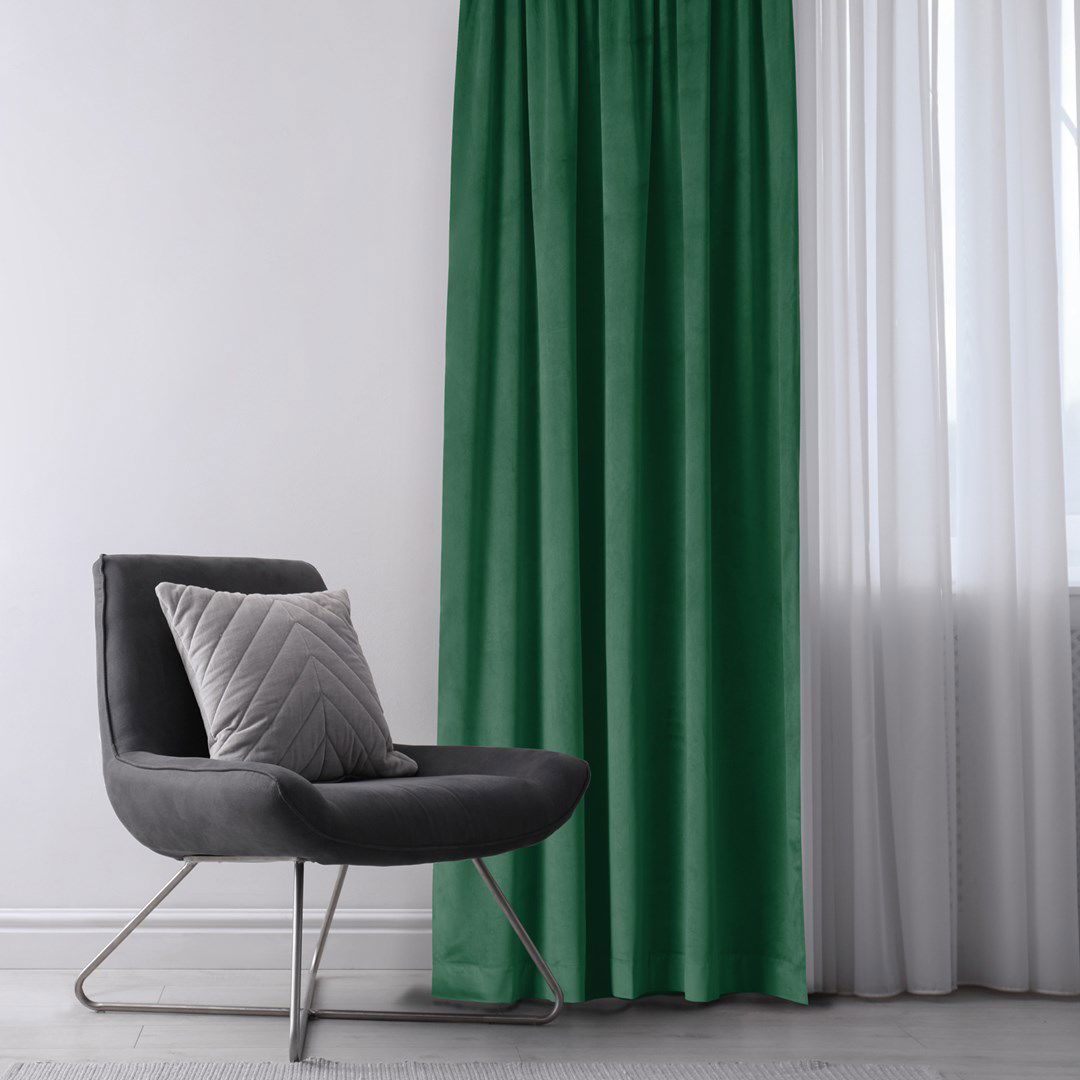 Naktinė užuolaida VILA  BOTTLEGREEN EYELETS, 135x245 cm - 4