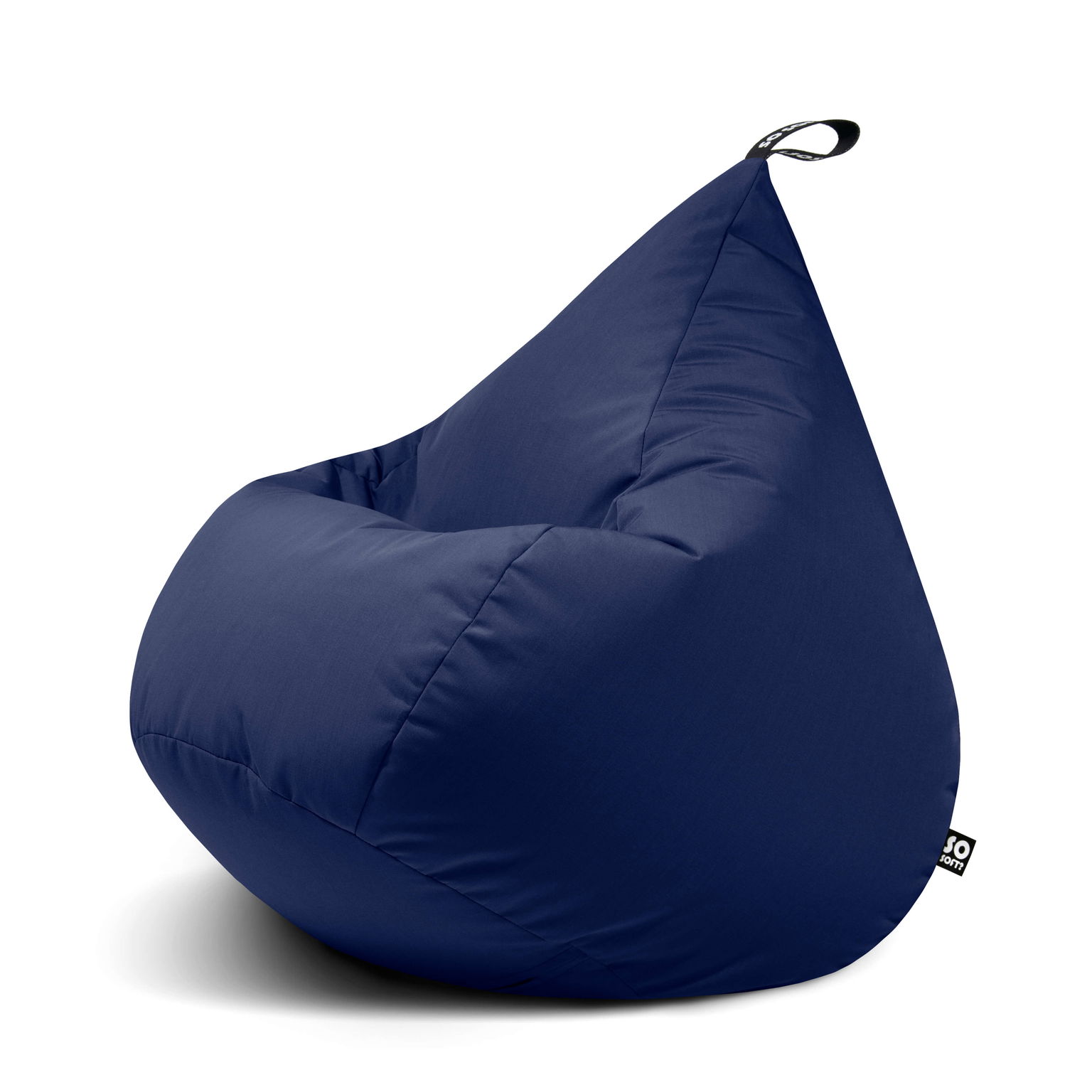 Sėdmaišis Drop XL Glow, 80x80x80 cm, tamsiai mėlyna-0